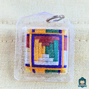 Amulette Tibetaine Sungkhor goh sung Bodhisattva Manjushri vu de dos