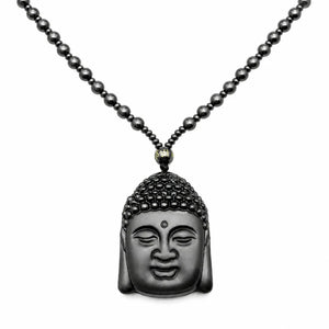 Collier Bouddha Obsidienne de perle Colliers La Maison de Bouddha