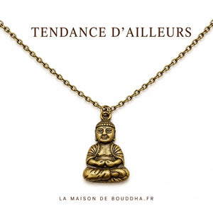 Collier de Bouddha Porte Bonheur Bronze La Maison de Bouddha