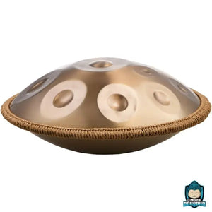 Handpan-9-Notes-Re-mineur-22-Pouces-doré-La-Maison-de-Bouddha