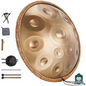 Handpan-9-Notes-Re-mineur-22-Pouces-avec-accessoires-La-Maison-de-Bouddha