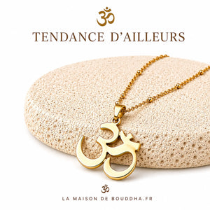 Pendentif Aum Doré Colliers La Maison de Bouddha