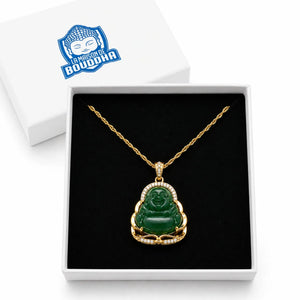 Pendentif Bouddha en Jade et Or La Maison de Bouddha
