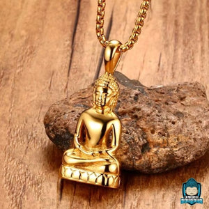 Pendentif-spirituel-Bouddha-dore-alliage-de-zinc-et-cuivre-finition-dore-La-Maison-de-Bouddha