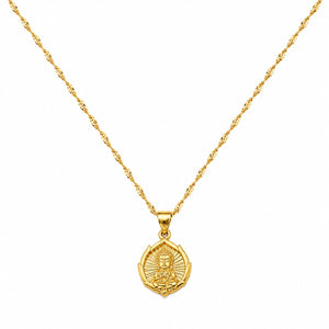 Petit Pendentif Bouddha Doré Colliers La Maison de Bouddha