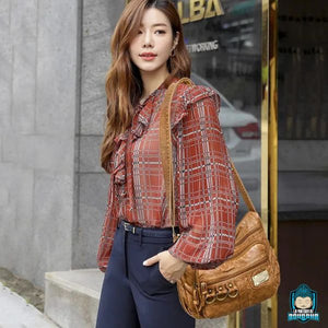 Sac-Bandouliere-en-Cuir-Brun-Cannelle-pour-Femme-nombreuses-poches-cuir-PU-souple-La-Maison-de-Bouddha