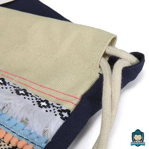 Sac-a-Dos-Ethnique-en-Toile-avec-Cordon-de-Serrage-version-Marine-avec-motifs-aztèques-et-décorations-fantaisistes-ceinture-glissière-des-cordons-en-coton-La-Maison-de-Bouddha