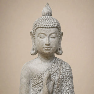 Statue Bouddha de Jardin en Oxyde de Magnésium – 43 cm La Maison de Bouddha