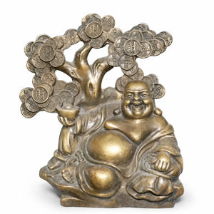 Statuette Bouddha Rieur Budai en Laiton – 20 cm Sculptures et statues La Maison de Bouddha