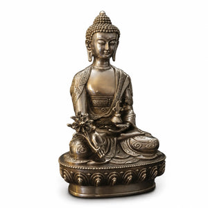 Statuette Bouddha de Médecine Argentée – 20 cm La Maison de Bouddha