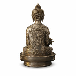Statuette Bouddha de Médecine Argentée – 20 cm La Maison de Bouddha