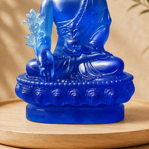 Statuette Bouddha de Médecine Bleue en Résine – 13 cm La Maison de Bouddha
