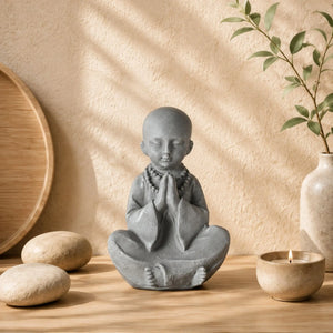 Statuette Moine Bouddhiste en Résine La Maison de Bouddha