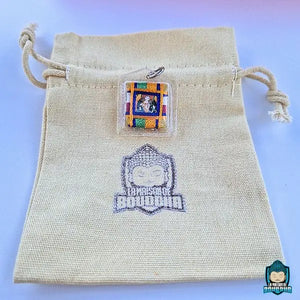 Amulette Tibetaine Bodhisattva Vajrasattva Sungkhor Goh Sung avec ca pochette en lin