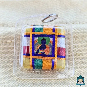 Amulette Tibétaine Sungkhor Goh Sung de Bouddha Médecine bénie par des lamas au tibet