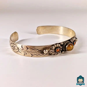 Bracelet Jonc Tibetain et Oeil de Tigre Naturelle