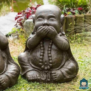 3 Bouddhas de la Sagesse Jardin Brun Antique La Maison de Bouddha