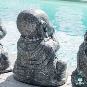 3 Bouddhas de la Sagesse Jardin Gris La Maison de Bouddha