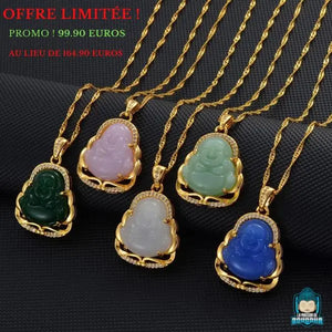 Pendentif Bouddha Quartz Rose