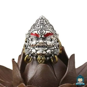 Bague-Bouddhiste-Argent-Jambhala-Jaune-argent-sterling-925-La-Maison-de-Bouddha