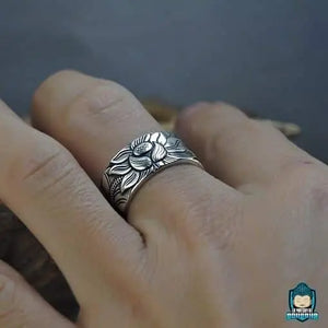 Bague Fleur de Lotus Argent La Maison de Bouddha