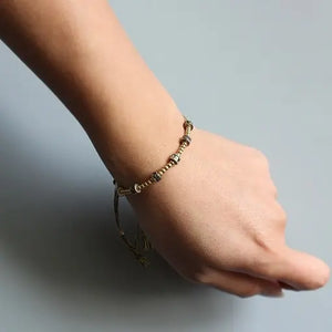 Bracelet Bouddha Doré En Laiton La Maison de Bouddha