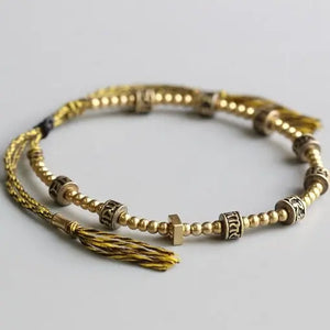 Bracelet Bouddha Doré En Laiton La Maison de Bouddha