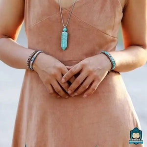 Bracelet Cuir et Turquoise La Maison de Bouddha