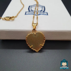 Collier en Forme de Coeur Bouddha Doré La Maison de Bouddha