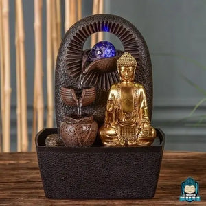 Fontaine Lumineuse dintérieur Bouddha avec Boule en Verre La Maison de Bouddha
