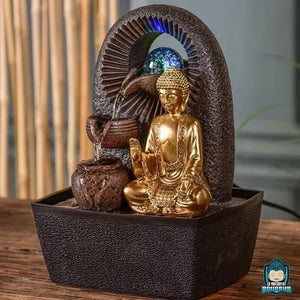 Fontaine Lumineuse dintérieur Bouddha avec Boule en Verre La Maison de Bouddha
