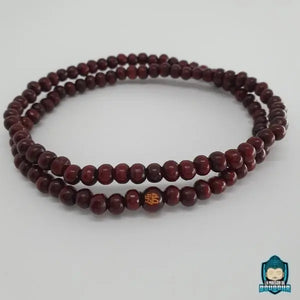 Mala Tibétain Bois de Santal Bordeaux Vêtements et accessoires La Maison de Bouddha
