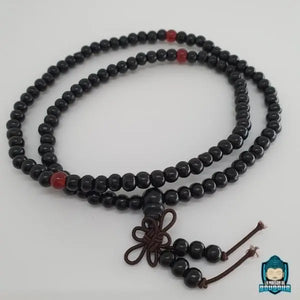 Mala Tibétain Bois de Santal Noir 6mm Pour Homme et Femme Mala Tibétain La Maison de Bouddha