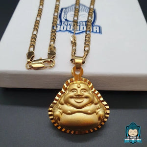 Pendentif Bouddha Rieur Doré La Maison de Bouddha