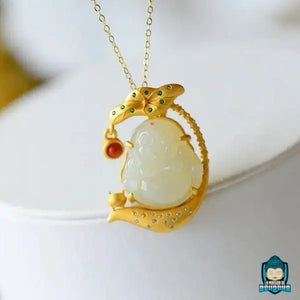 Pendentif Bouddha en Jade Blanc