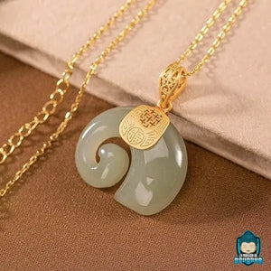 Pendentif Éléphant Jade