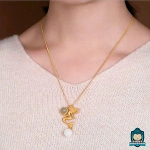 Pendentif Sirène Perle en Jade