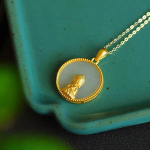 Collier Bouddha Jade Homme
