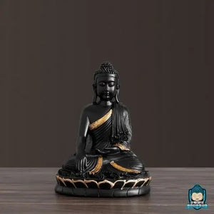 Statue Bouddha Assis Noir 200044142 La Maison de Bouddha