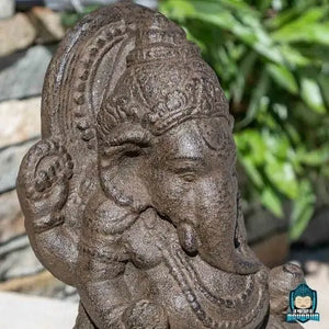 Statue Ganesh Résine Brun Antique La Maison de Bouddha