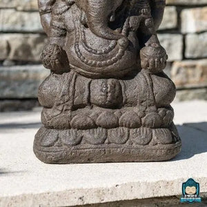 Statue Ganesh Résine Brun Antique La Maison de Bouddha