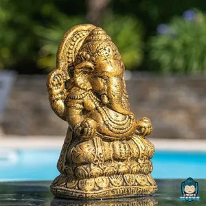 Statue Ganesh Résine Doré La Maison de Bouddha