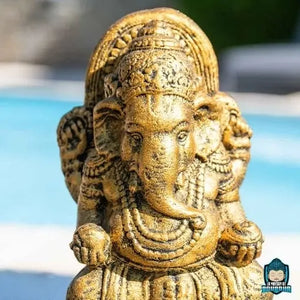 Statue Ganesh Résine Doré La Maison de Bouddha