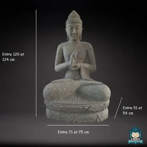 Statue de Bouddha en Pierre pour Jardin La Maison de Bouddha
