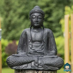 Statuette Bouddha Assis Résine Noir 42cm La Maison de Bouddha