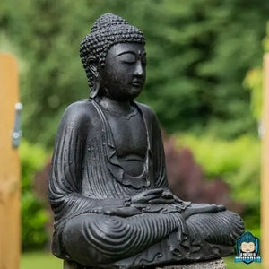 Statuette Bouddha Assis Résine Noir 42cm La Maison de Bouddha