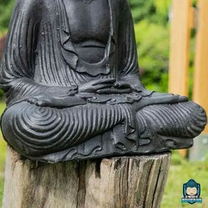 Statuette Bouddha Assis Résine Noir 42cm La Maison de Bouddha