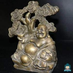 Statuette Bouddha Rieur Métal