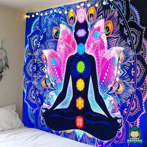 Tenture-7-Chakras-tapisserie-toile-en-polyester-La-Maison-de-Bouddha