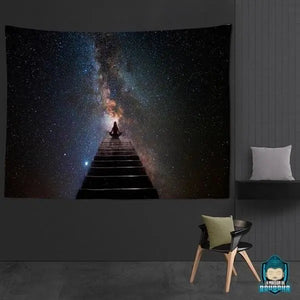 Tenture-Murale-Meditation-du-Soir-decor-univers-toile-de-tissu-en-polyester